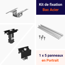 Kit fixation Bac acier - 1...